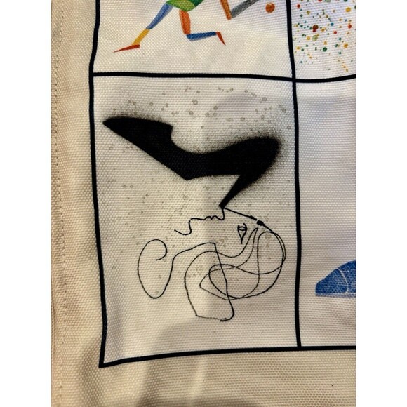 SALVATORE Ferragamo Fatti A Mano Canvas Museum Totebag Collab W/Mimmo Paladino - Picture 12 of 15